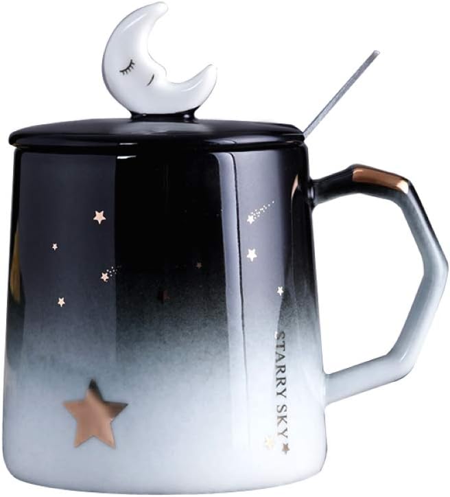 Mug - Starry Sky With Spoon - Wolf Moon