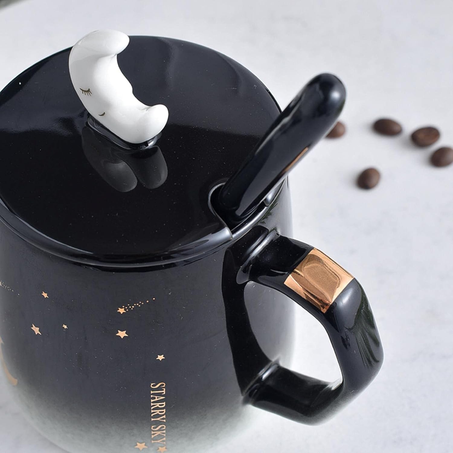 Mug - Starry Sky With Spoon - Wolf Moon