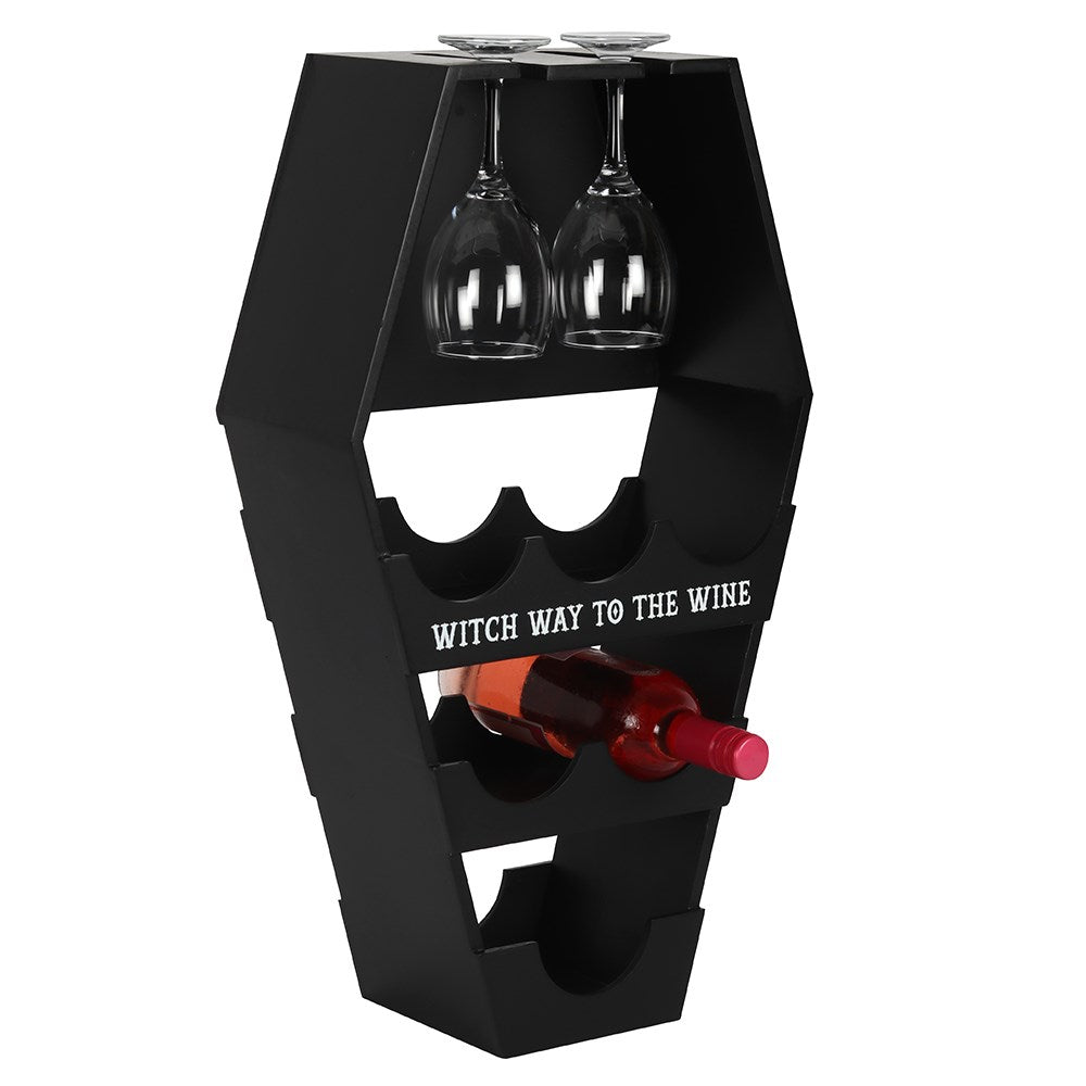 Coffin Wine Shelf - Wolf Moon