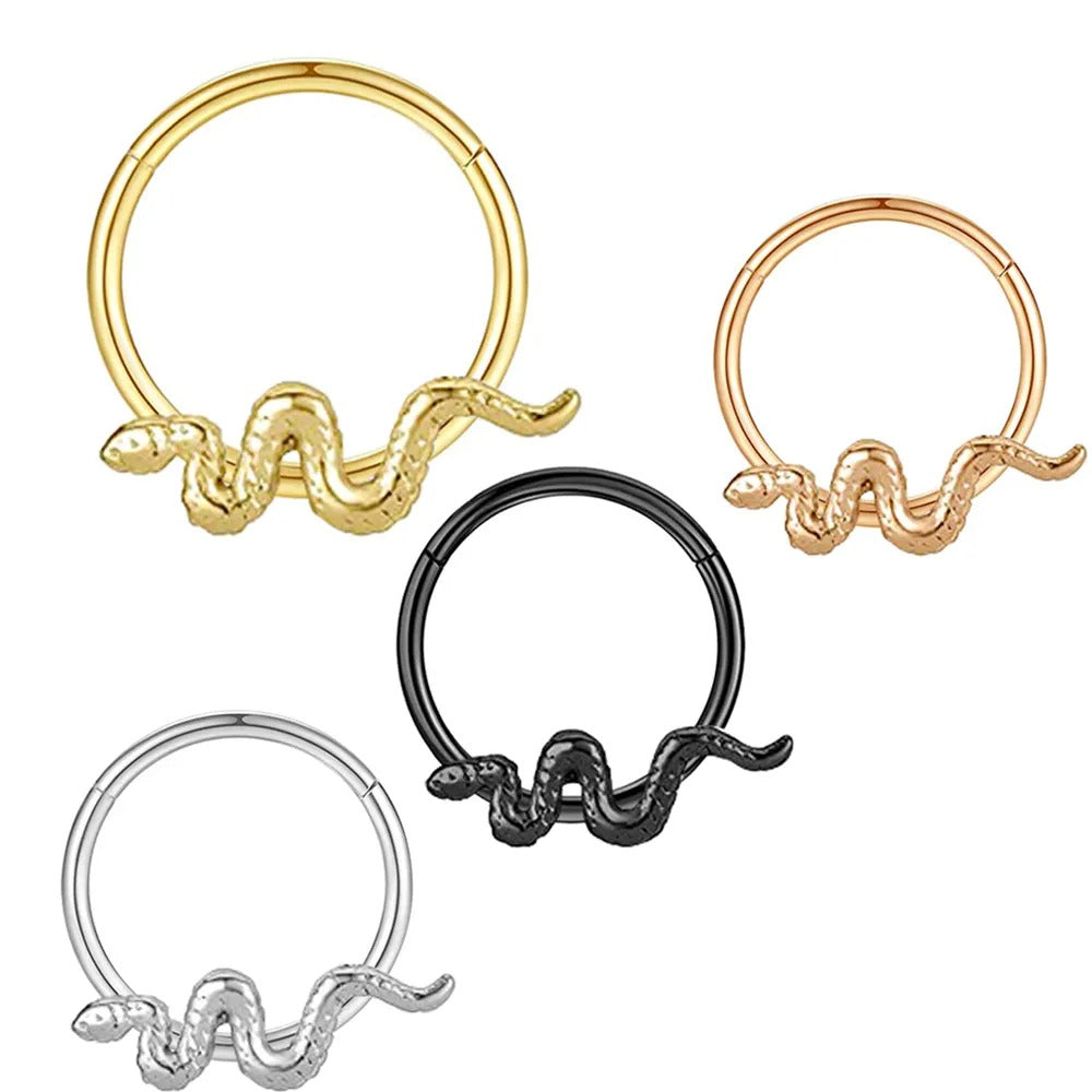 Septum - Snake Septum Clicker (16g) (Stainless Steel)
