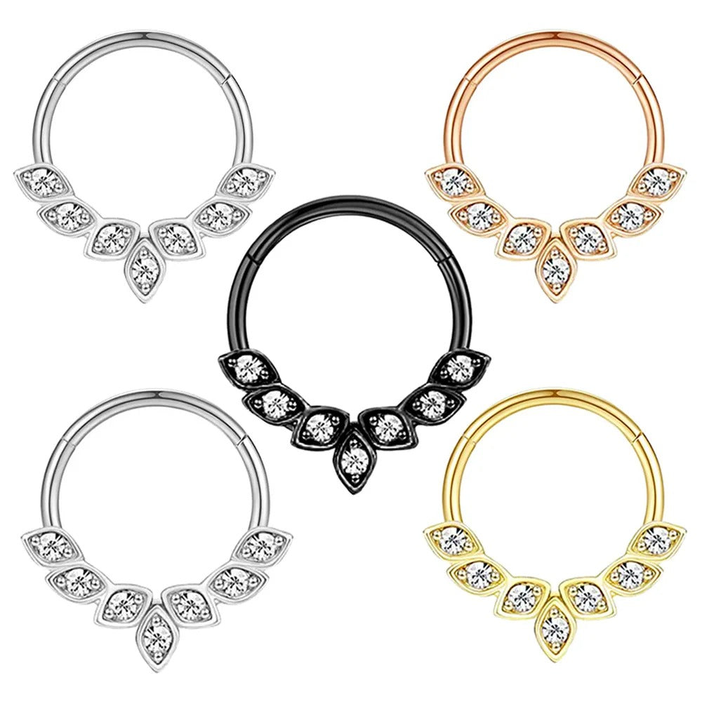 Septum - Leaf Crown (16g) (Surgical Steel)