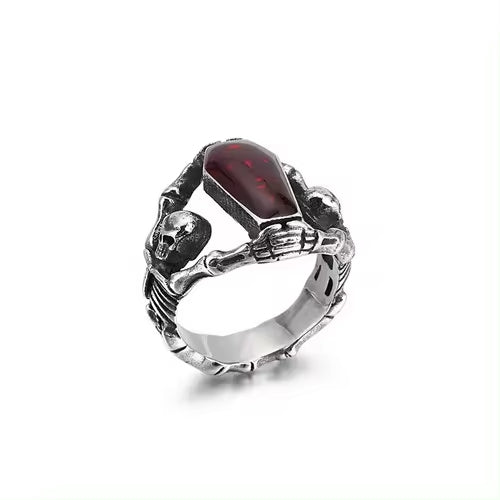 Ring - Grave Embrace (Titanium) (Silver)