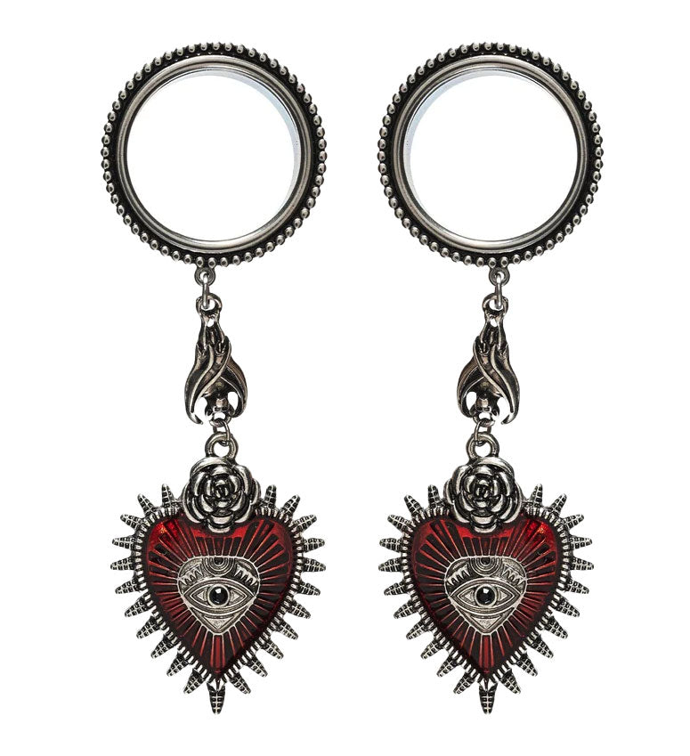 Plug - Heart Dangle (Surgical Steel)