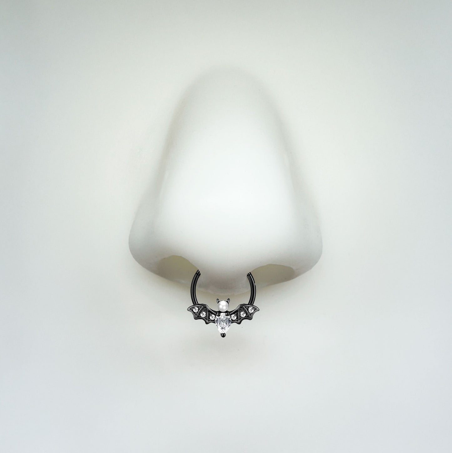 Septum - Bat Clicker Pearl (16g) (Surgical Steel)