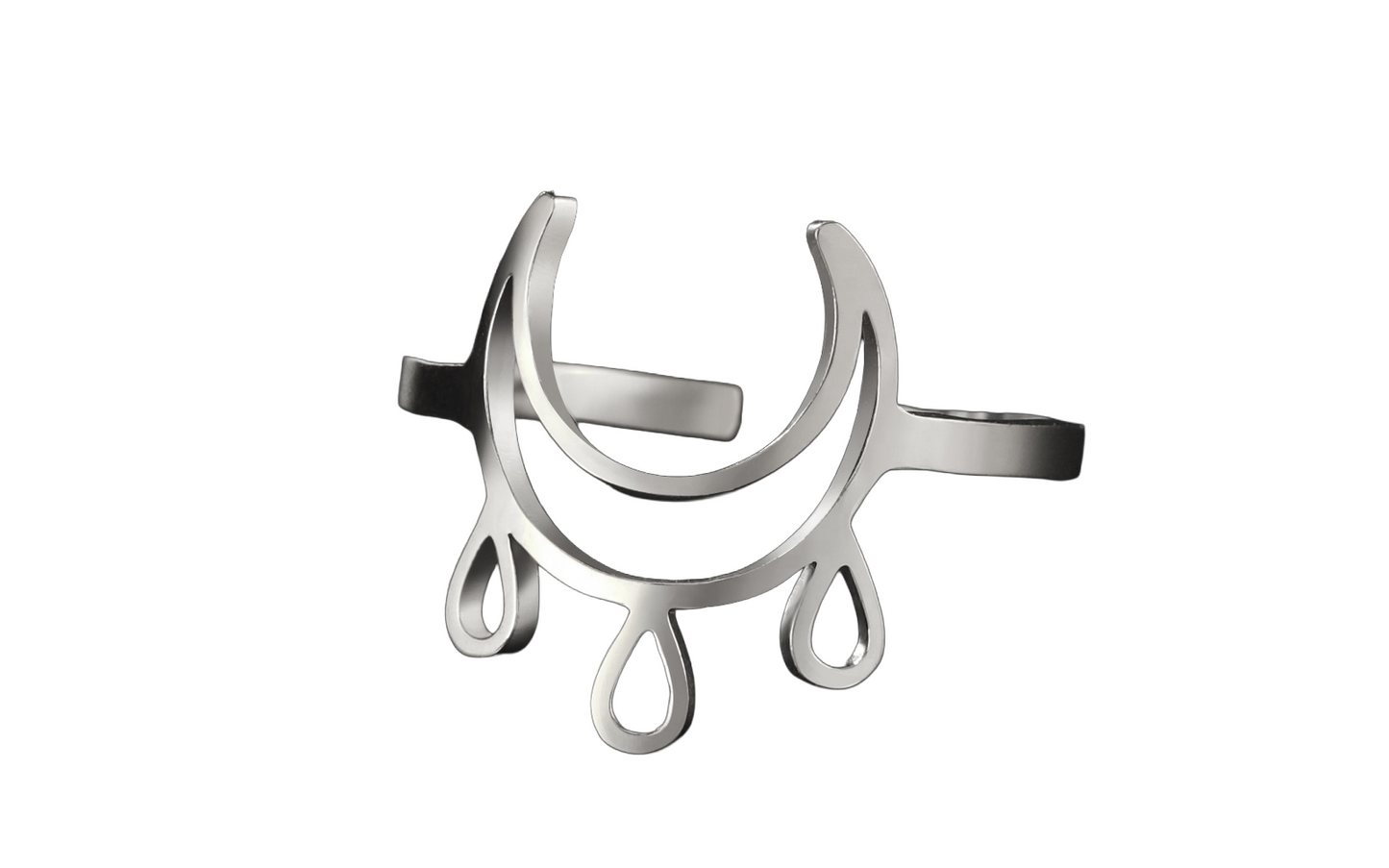 Ring - Raining Moon (ADJ) (Stainless Steel) - Wolf Moon