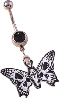 Naval - Skull Moth (14g) (Surgical Steel)