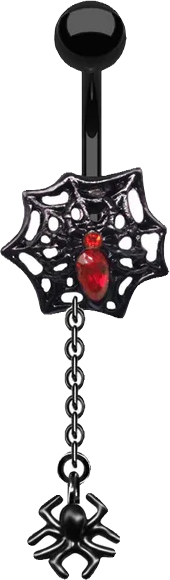 Naval - Spiderweb & Spider (14g) (Surgical Steel)