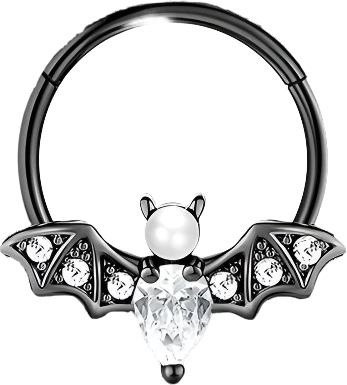 Septum - Bat Clicker Pearl (16g) (Surgical Steel)