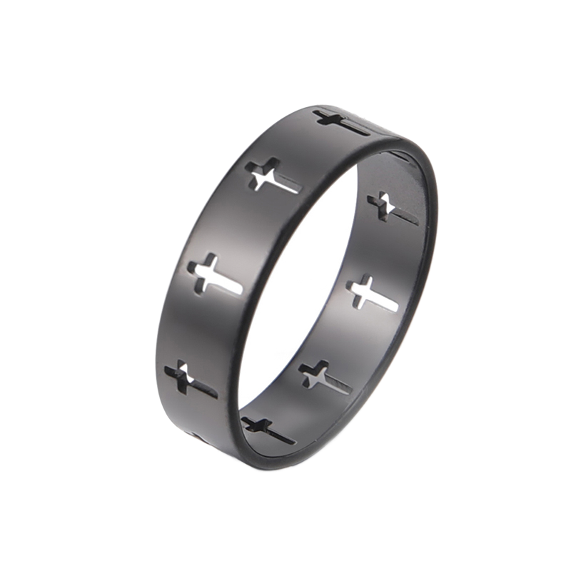 Ring - Cross Band (Stainless Steel)