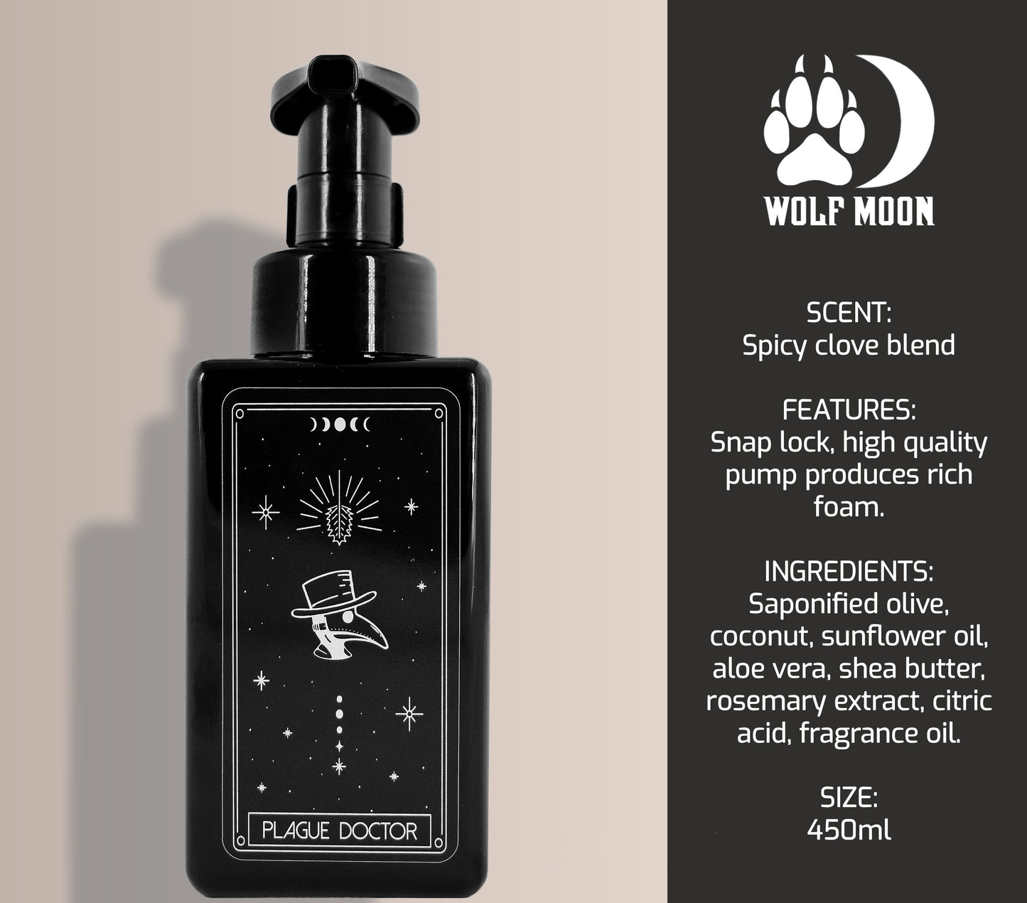 Tarot Soap - Plague Doctor - Wolf Moon