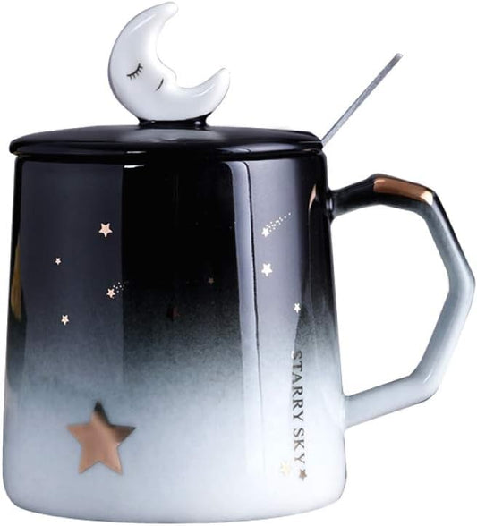 Mug - Starry Sky With Spoon - Wolf Moon
