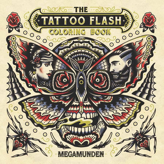 The Tattoo Flash Coloring Book - Wolf Moon