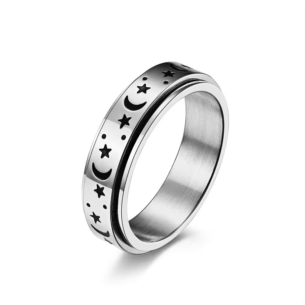 Ring - Stellar Spinner (Stainless Steel) (Silver)