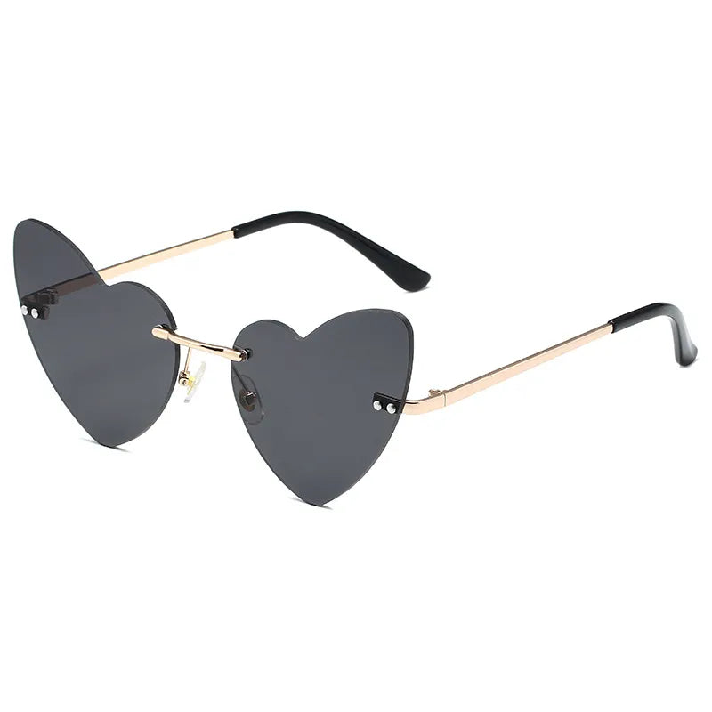 Sunglasses - Heart Cat Eye / Black