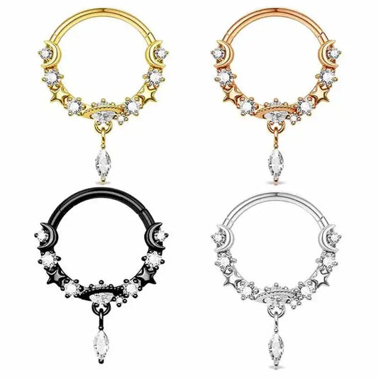 Septum - Celestial Diamond Diangle (16g) (Stainless Steel)