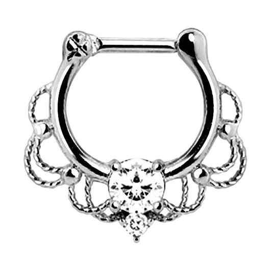 Septum - Royal Bar (316L Stainless Steel) - Wolf Moon