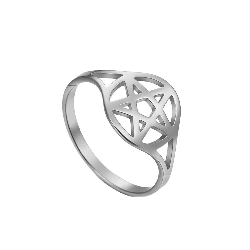 Ring - Pentacle (Stainless Steel)