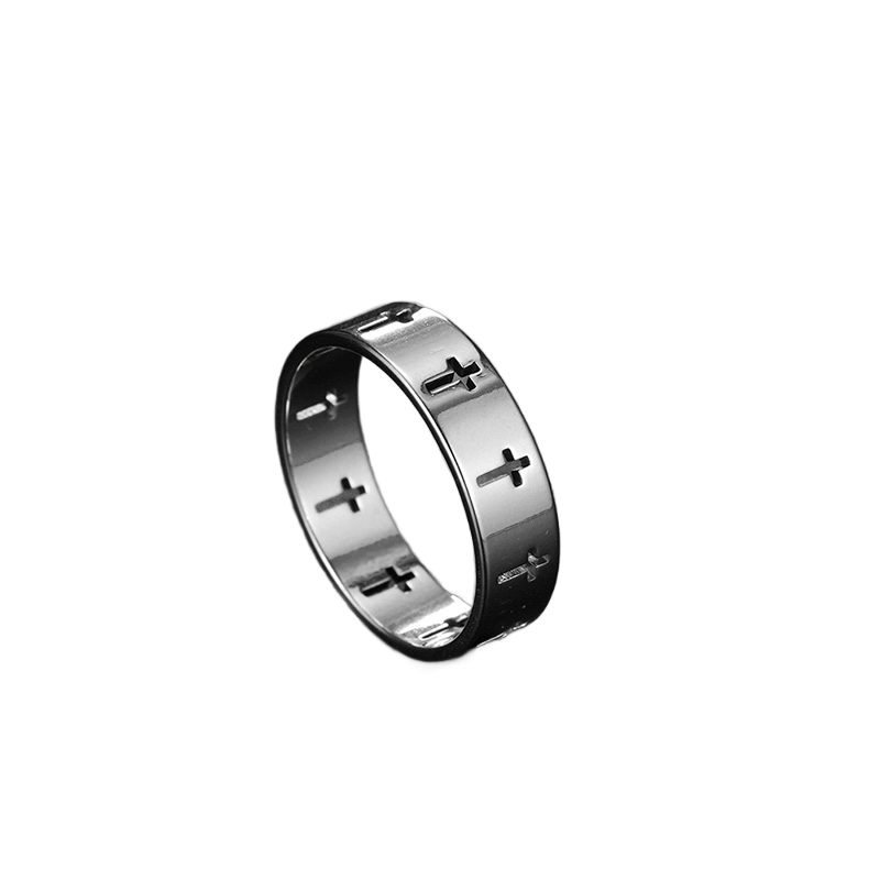 Ring - Cross Band (Stainless Steel)