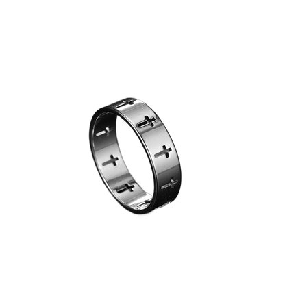 Ring - Cross Band (Stainless Steel)