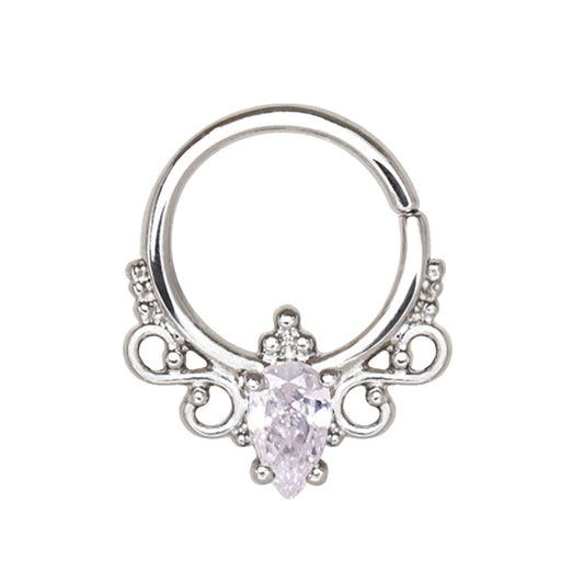 Septum - Crown Jewel (316L Stainless Steel) - Wolf Moon